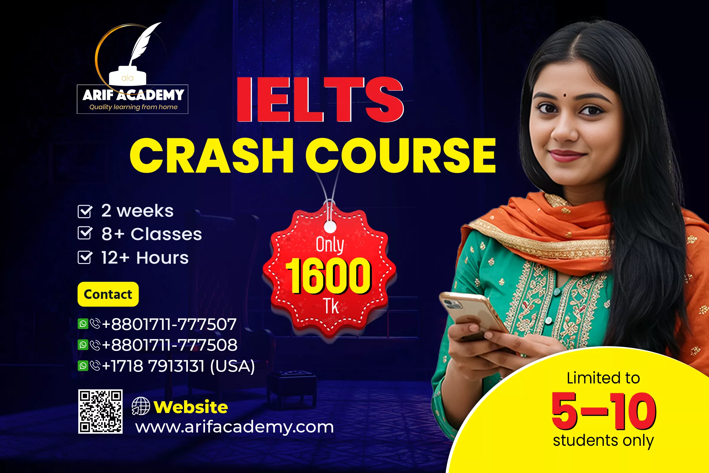 IELTS study setup with books and stationery